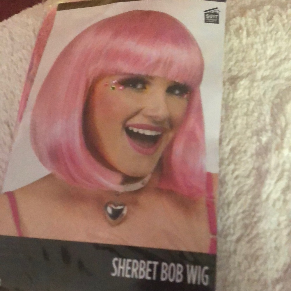 New Pink bob wig